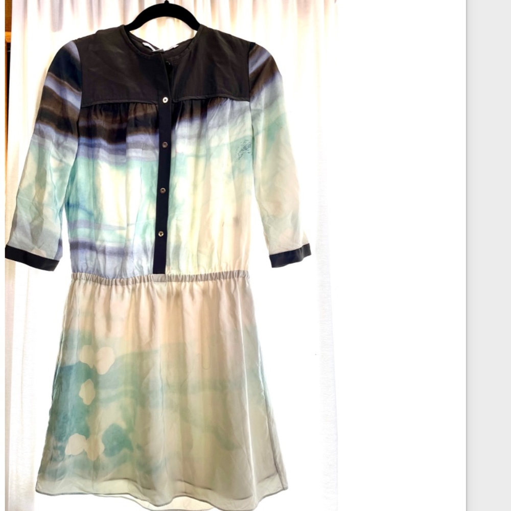 Diane von Furstenberg silk water color midi dress